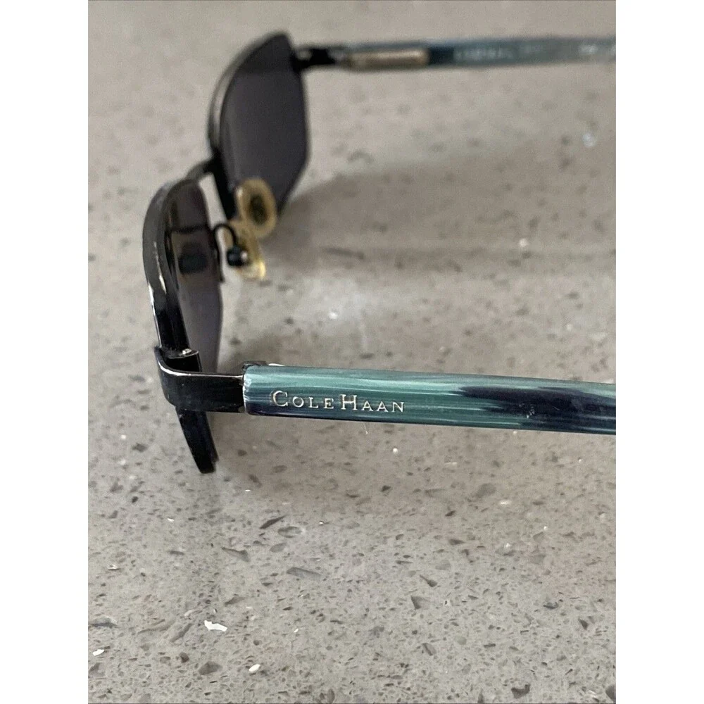 COLE HAAN CH1022 II Eyeglasses Frames ONLY 53-16-135 Black/Blue Teal Marble
